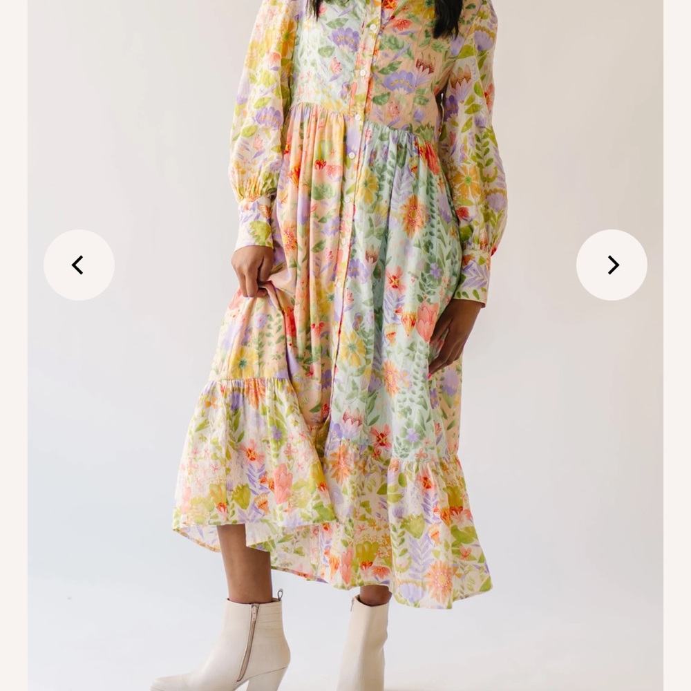 Floral Long Sleeve Maxi Dress